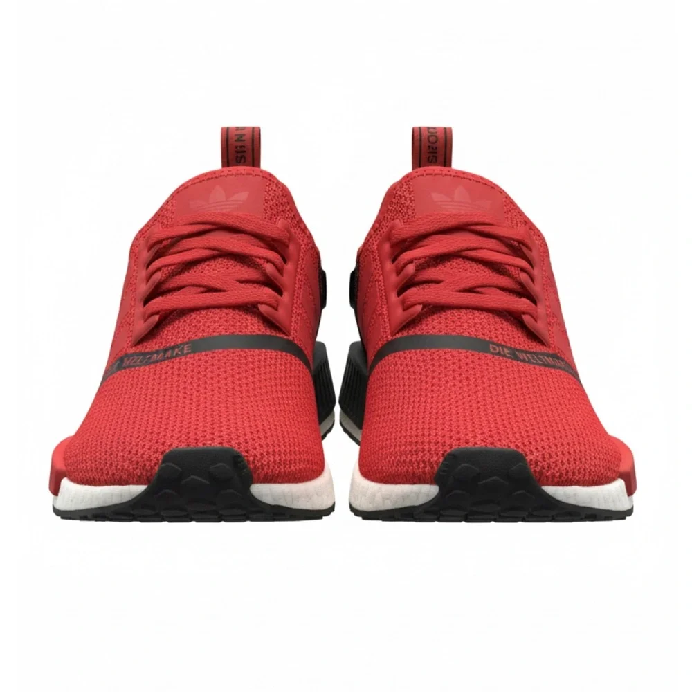 adidas NMD-R1 J “Scarlet Black “ Knit Sneakers Red Black  Size 5